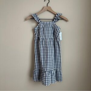 Cat & Jack Blue White Gingham Tiered Sundress 5T NWT